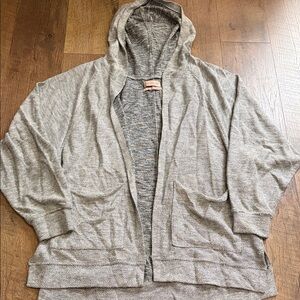 Urban Outfitters Gray Hooded Cardigan
